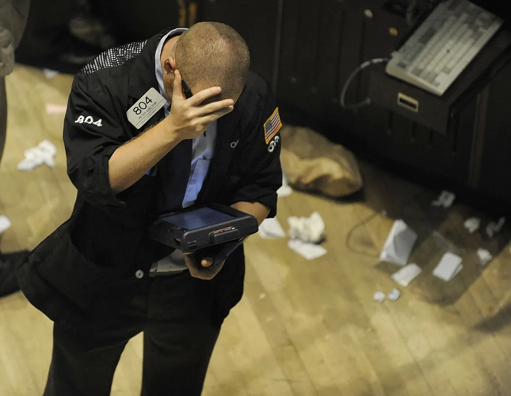 Traders always put their hands on their heads when the market falls.