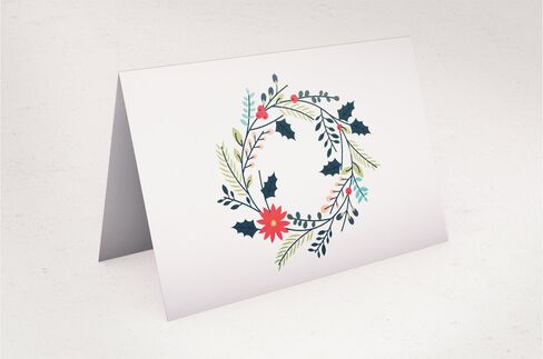 A wreath card from The Wren Press