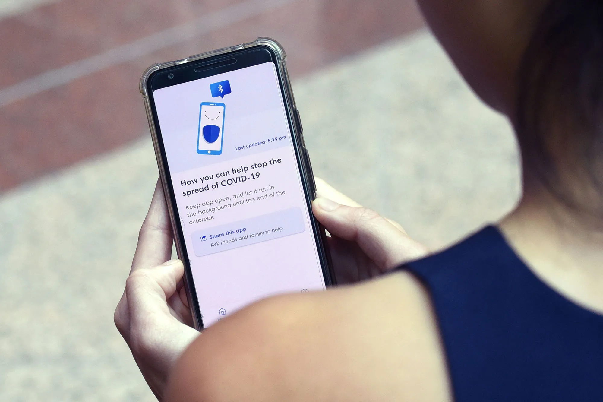The TraceTogether contact-tracing app.