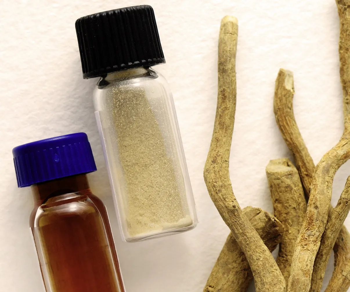 Ibogaine extract and theiboga root.