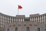 PBOC Headquarters Building in Beijing as China Economy Gloom Worsens With Weak Consumer Spending Data