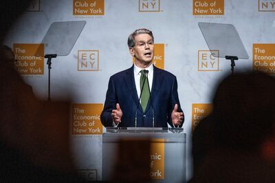 US Treasury Secretary Scott Bessent Speaks At Economic Club Of New York