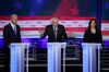 Joe Biden, Bernie Sanders, and Kamala Harris during the first Democratic presidential debate on June 27.