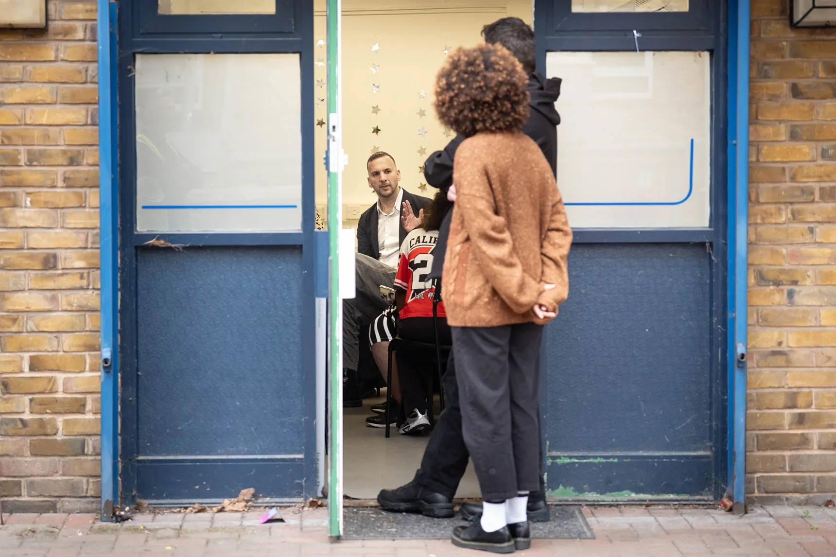 Green Party leader Zack Polanski&nbsp;visits a housing estate in Lewisham, South London, while campaigning for the local elections.