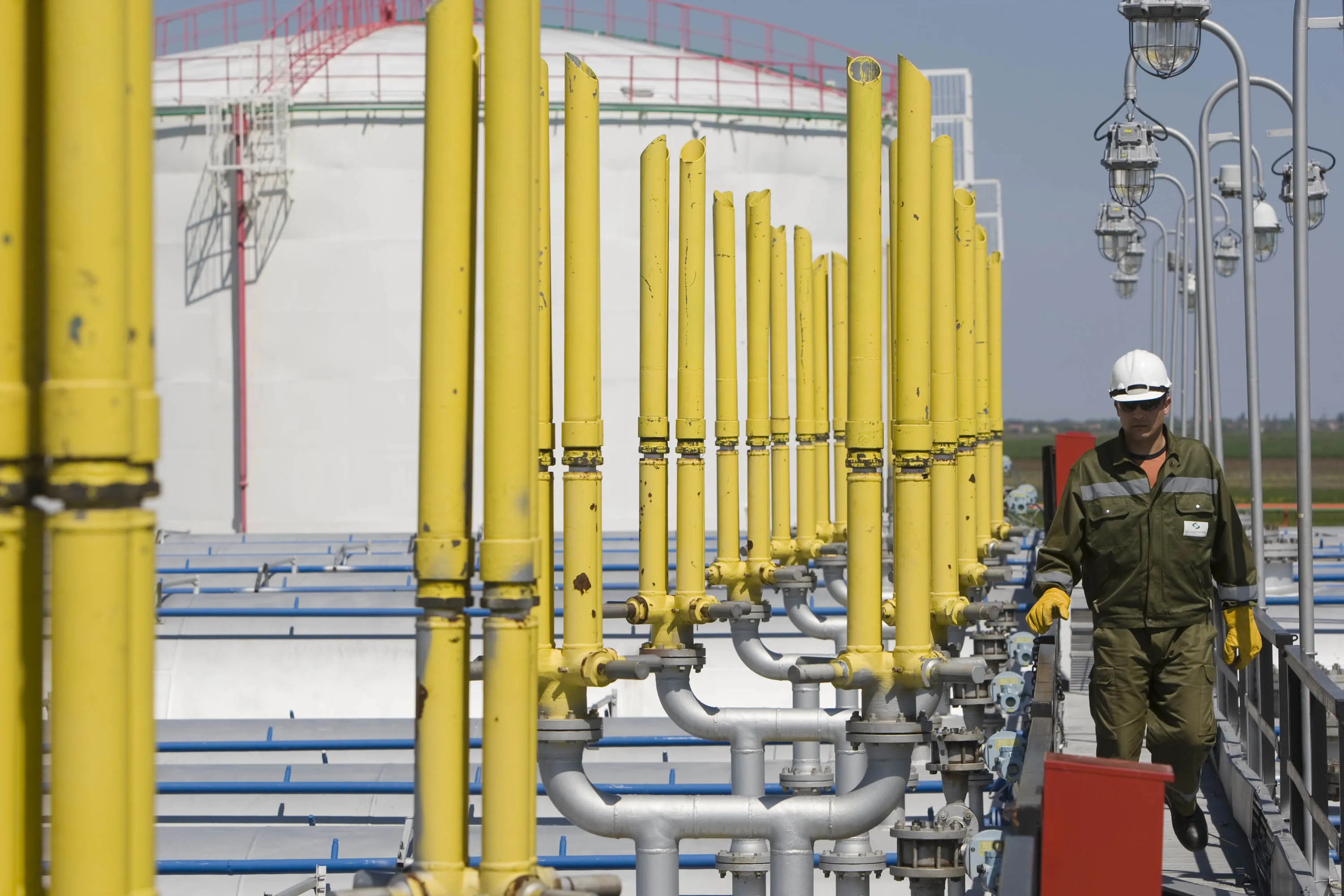 A Gazprom operated oil and gas refinery near Kikinda, Serbia.&nbsp;