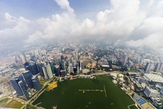 Aerials Of The Lion City As Gross Domestic Product Contracts Most Since 2012