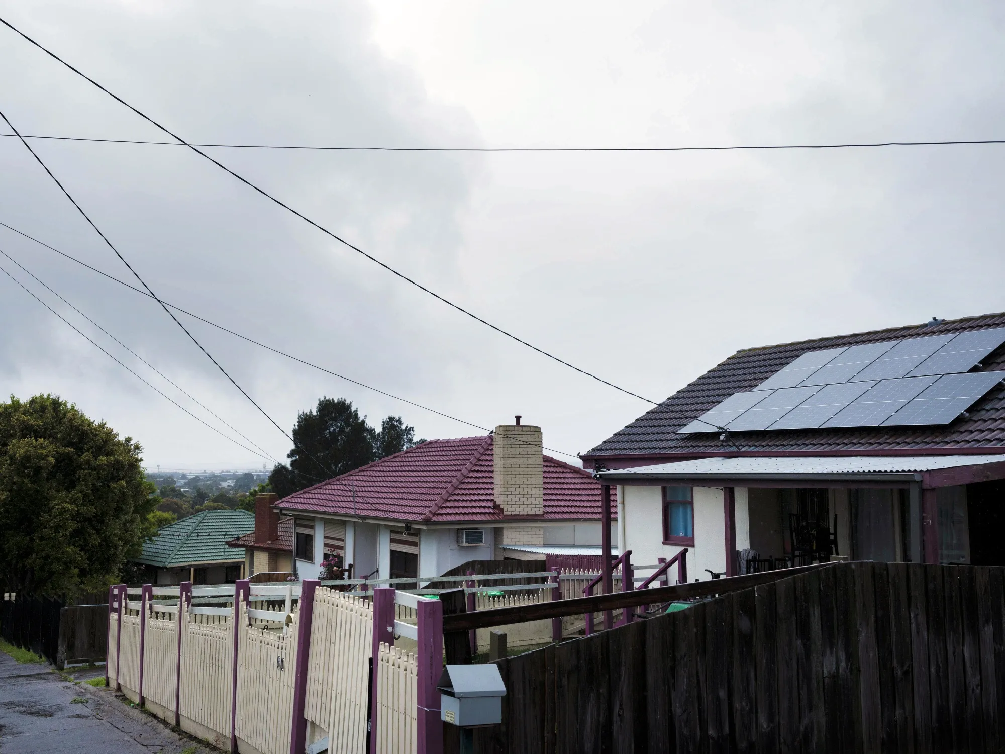 Solar panels on the roof of a home in Morwell, Australia.