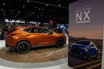 A 2022 Lexus NX vehicle at the Chicago Auto Show.