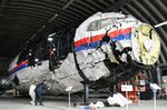 The reconstruction of the MH17 passenger jet&nbsp;in Reijen, Netherlands.