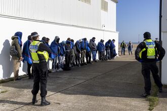 Refugees Arrive At Dungeness Beach After Being Rescued By RNLI
