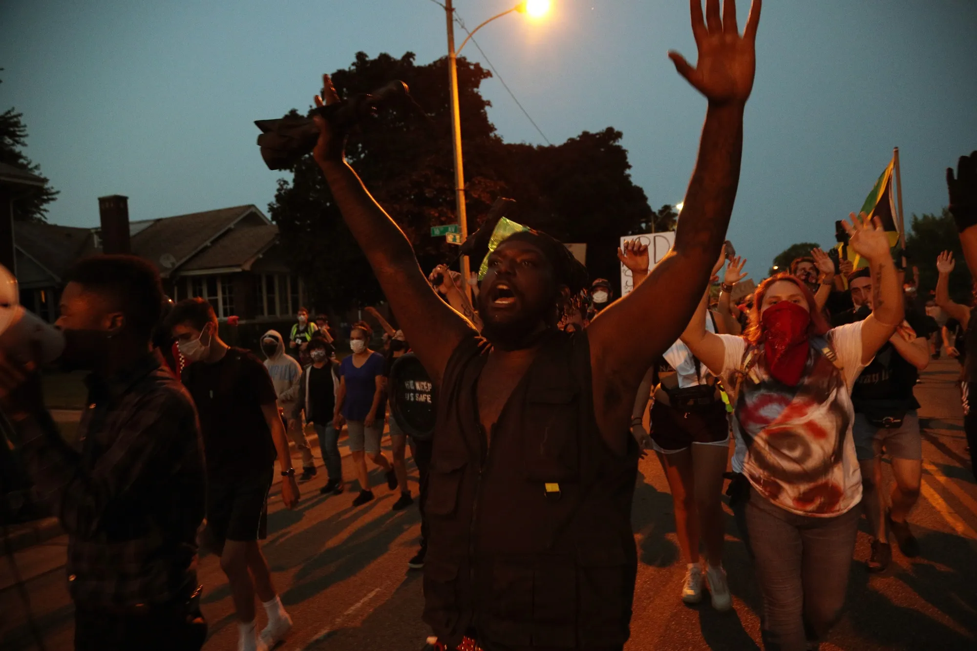Protesters in Kenosha,&nbsp;Wisconsin on Aug.&nbsp;26.