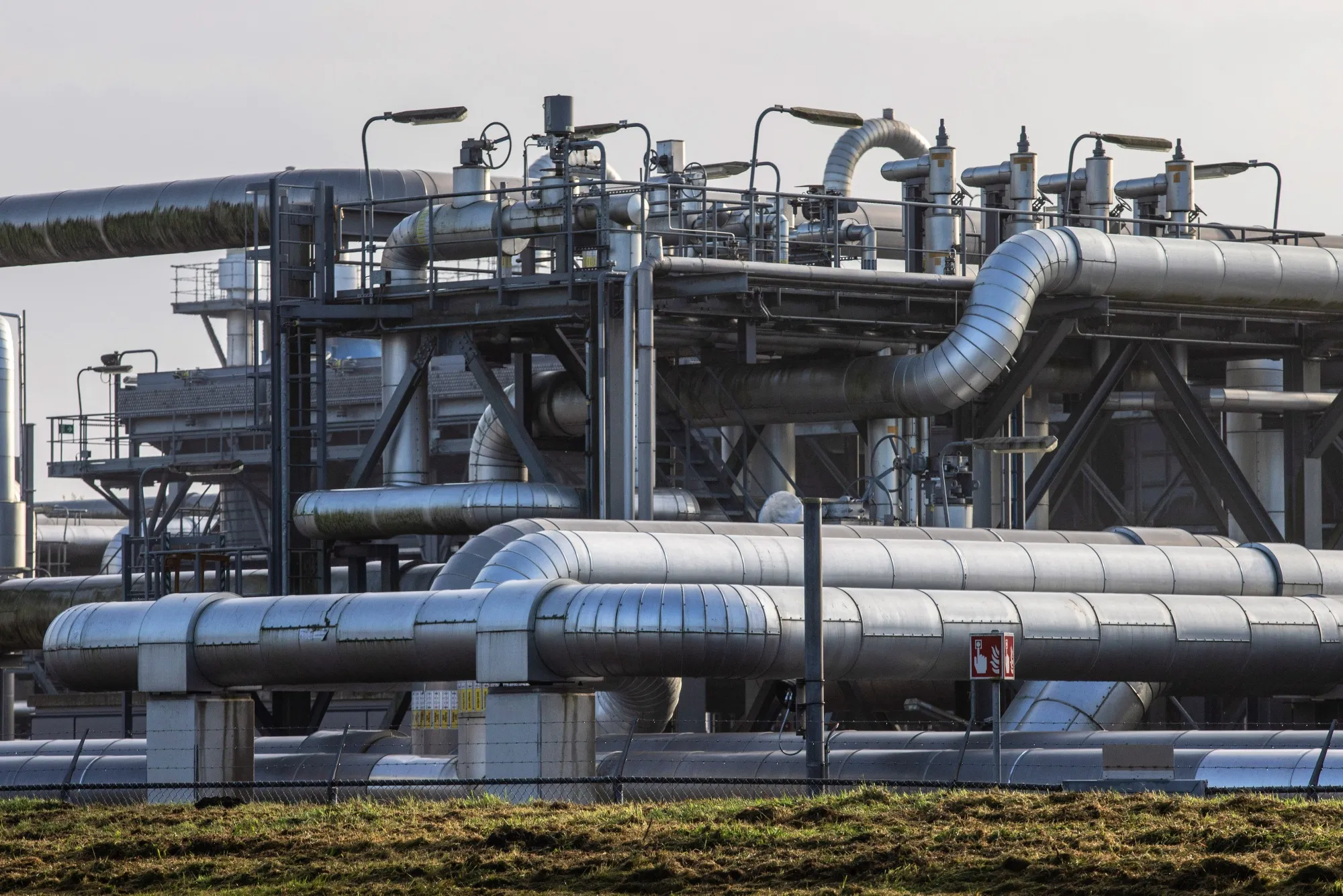 A natural gas storage facility in the Netherlands.