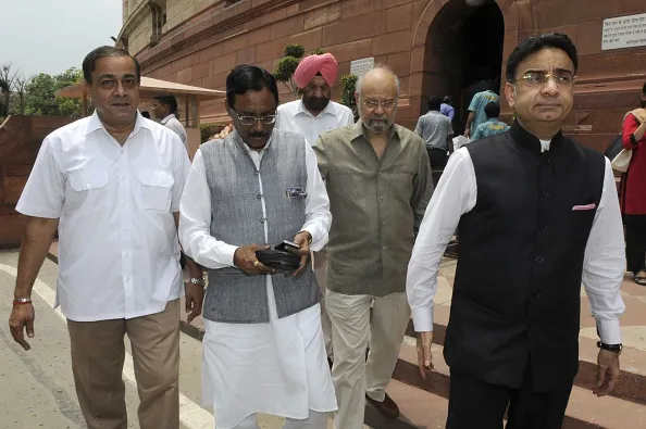 Attending parliament's monsoon session.
