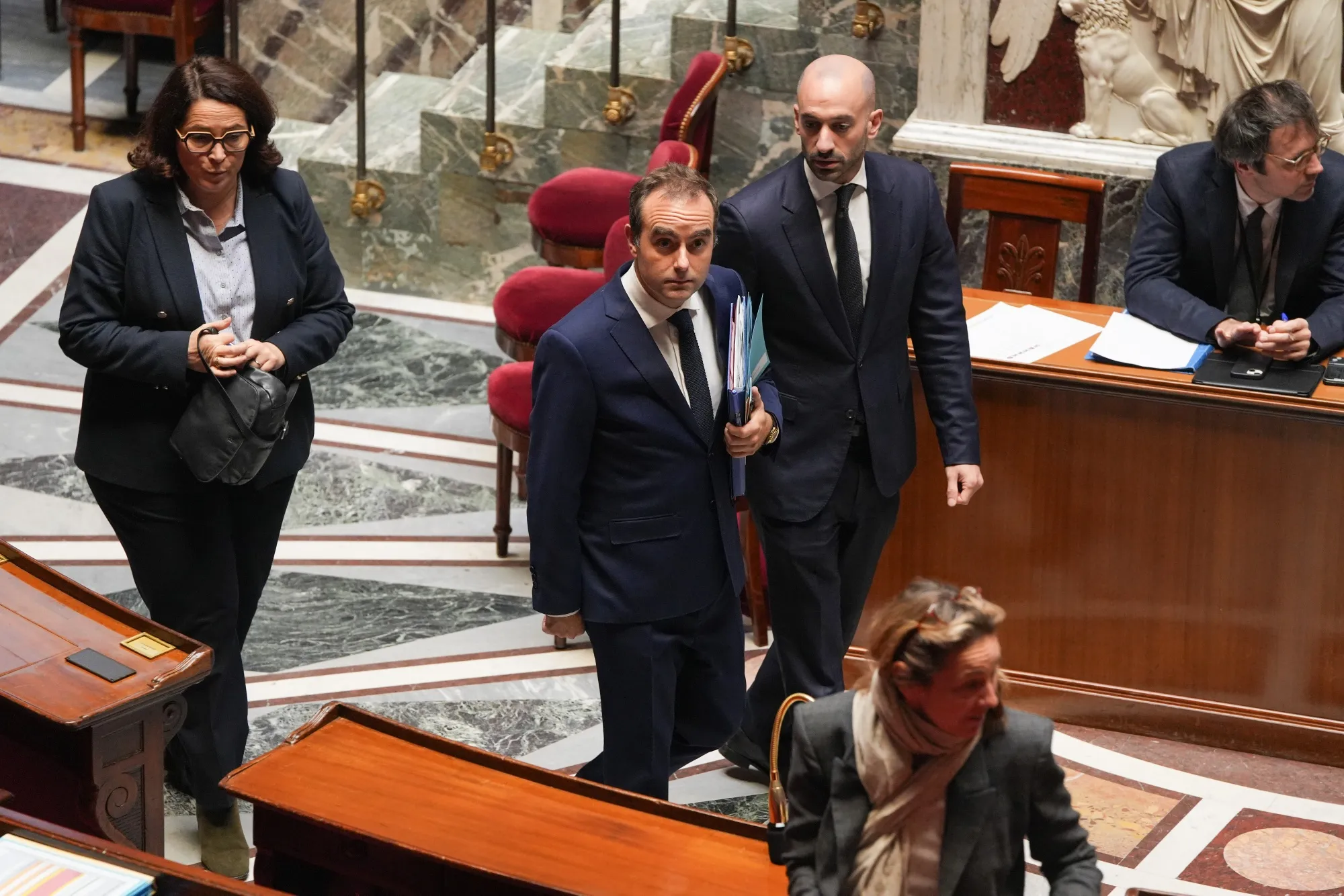 Sebastien Lecornu following a confidence vote at the National Assembly in Paris, on Oct. 16.