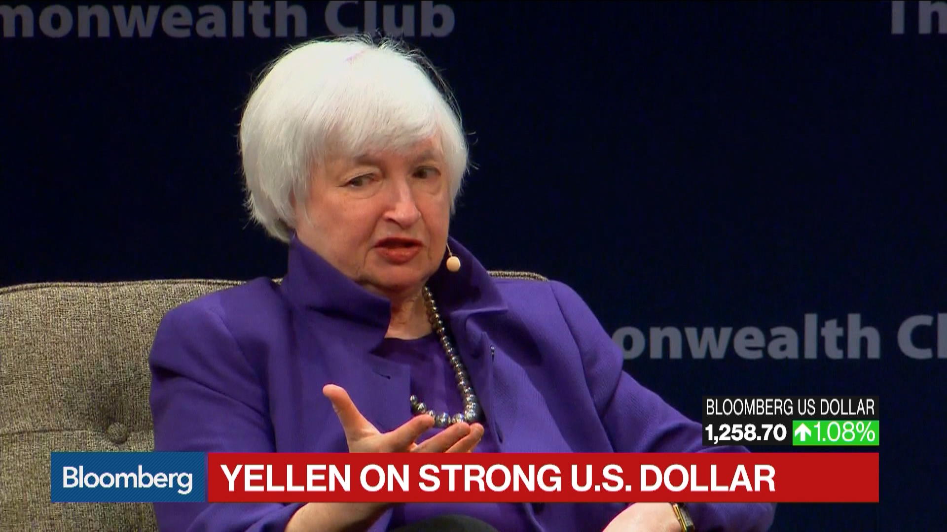 Watch Yellen Value of Dollar Important Influence on Economy Bloomberg
