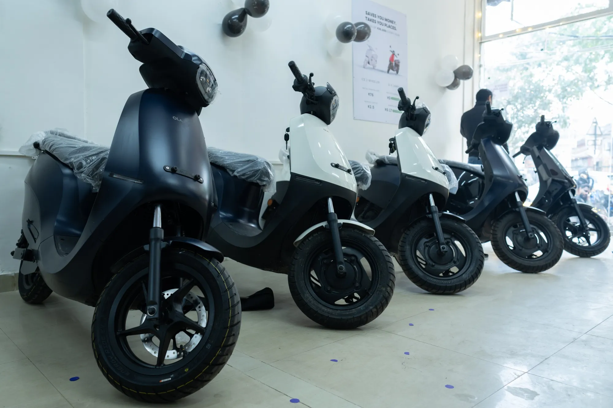 Ola Electric scooters.