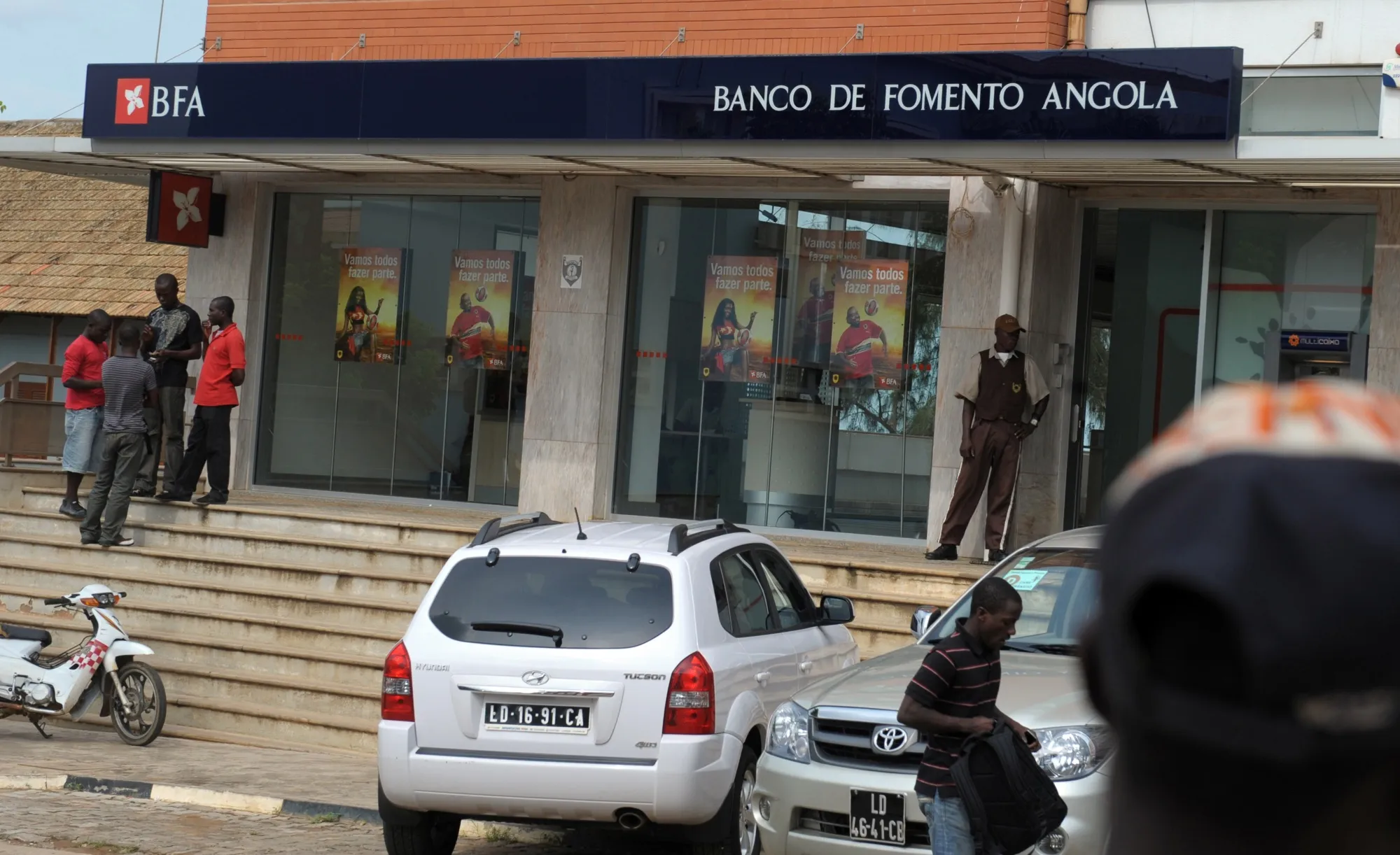 A Banco De Fomento Angola bank branch in Angola.