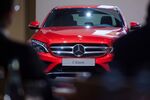 A Mercedes C-Class automobile stands on display during a Daimler AG news conference in Stuttgart, Germany, on Thursday, Feb. 6, 2014.