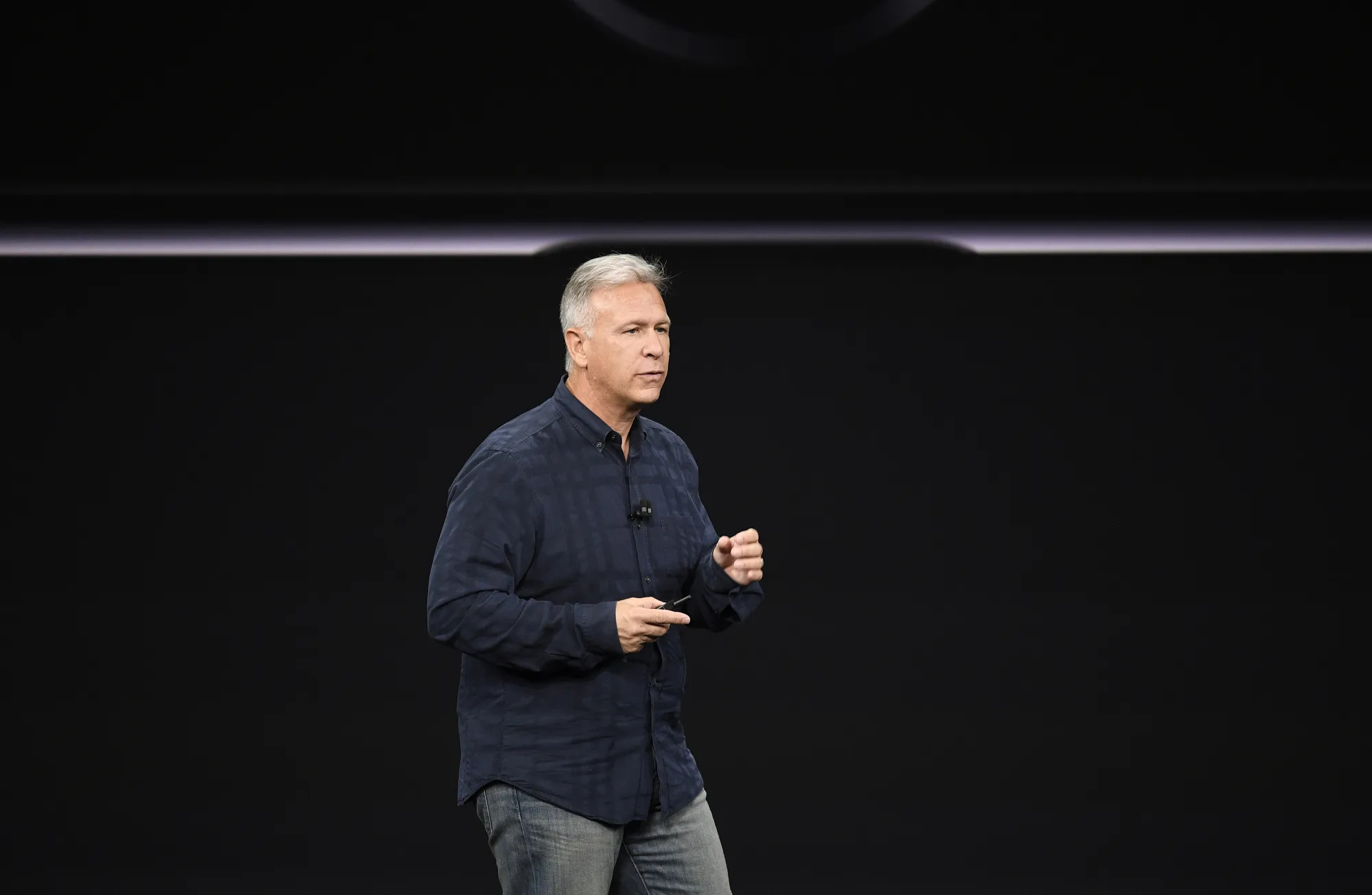 Phil Schiller introducing the iPhone X in 2017.
