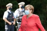 Angela Merkel in Dusseldorf on Aug. 18.