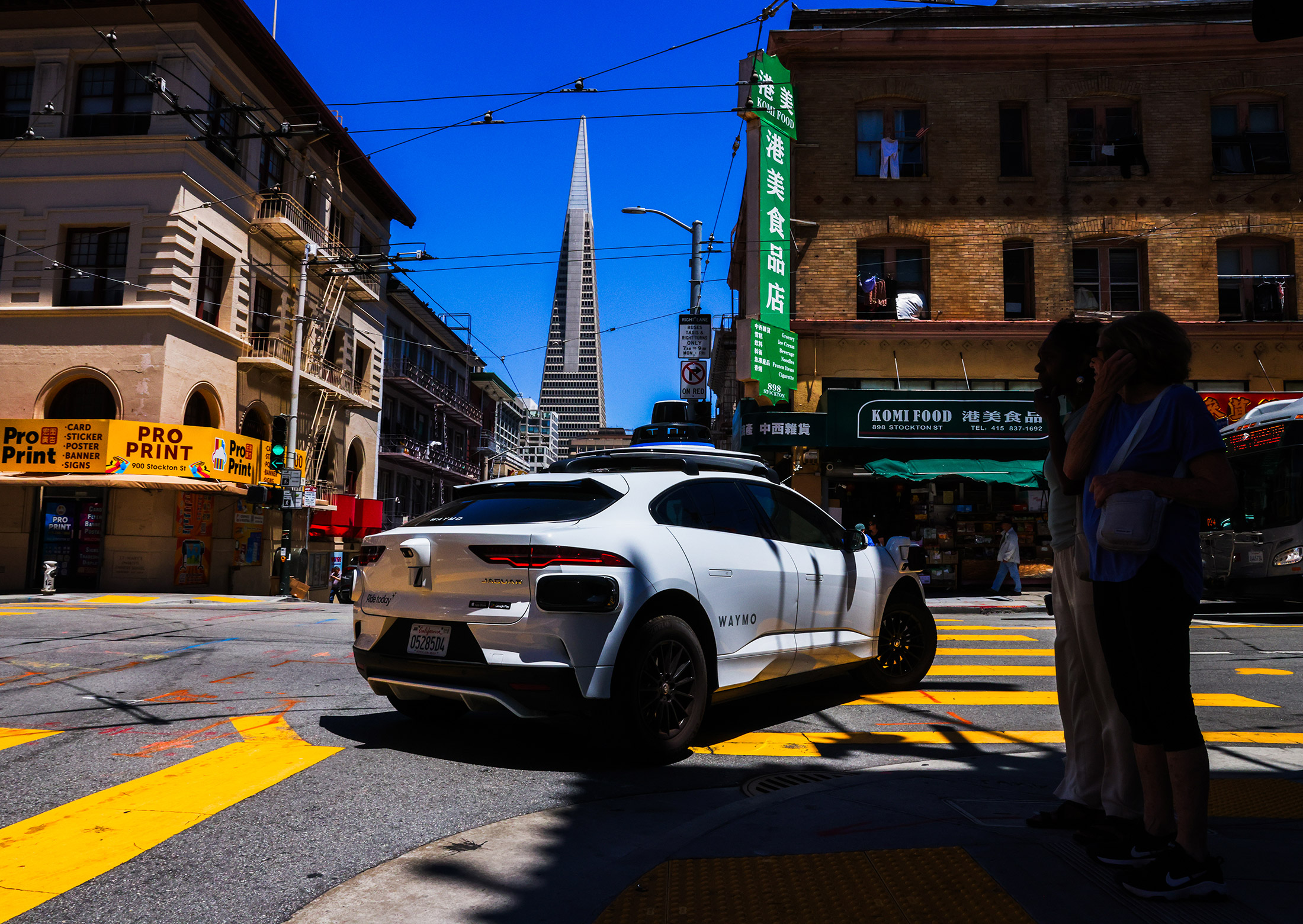A Waymo vehicle in San Francisco.