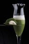 Adrià's green almond juice with bitter almond polvorón.