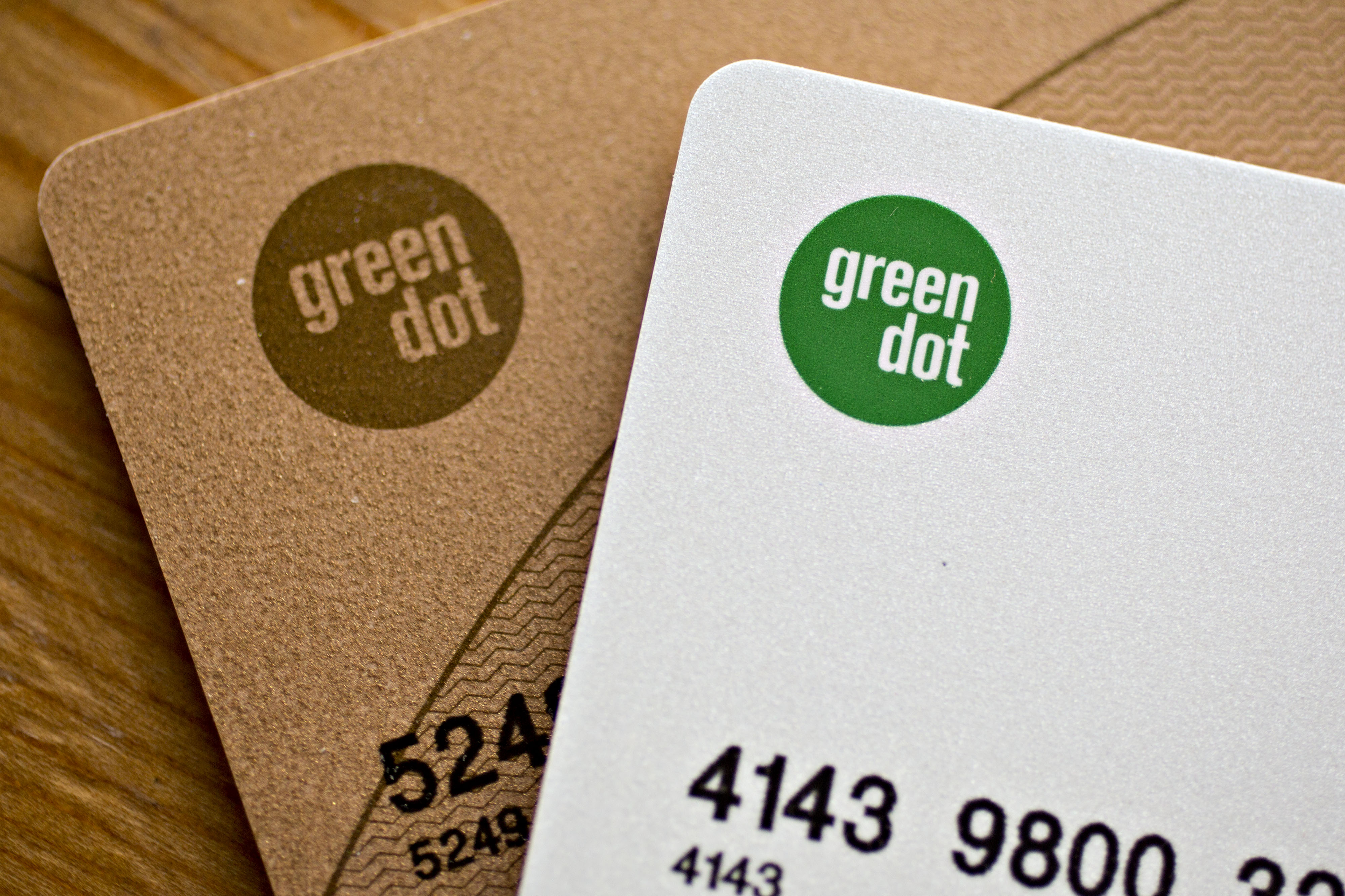 A Green Dot&nbsp;prepaid debit cards.