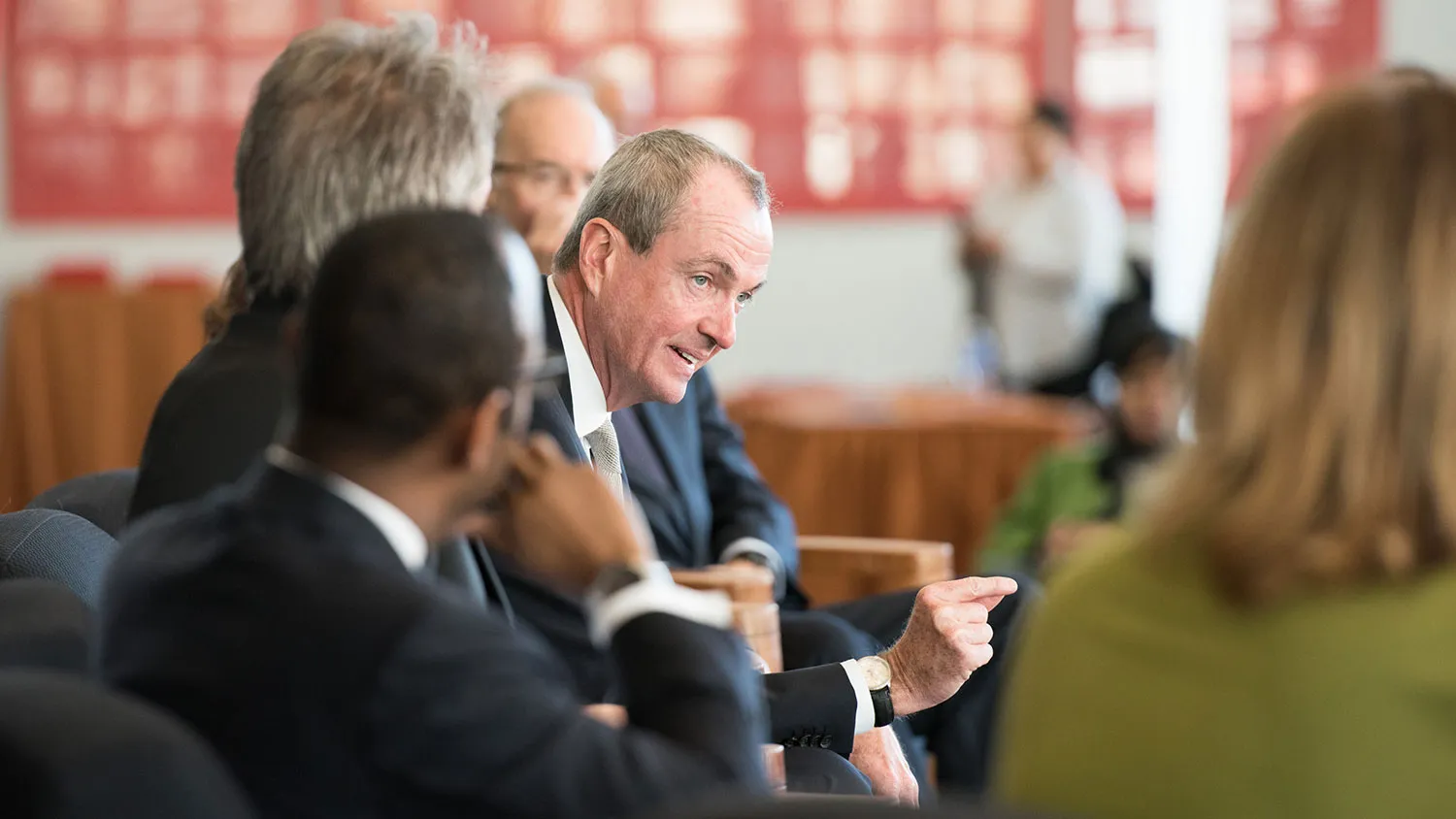 Phil Murphy speaks at the Middle Class Advocacy Group Summit on Nov. 10, 2014, in Newark, New Jersey.
