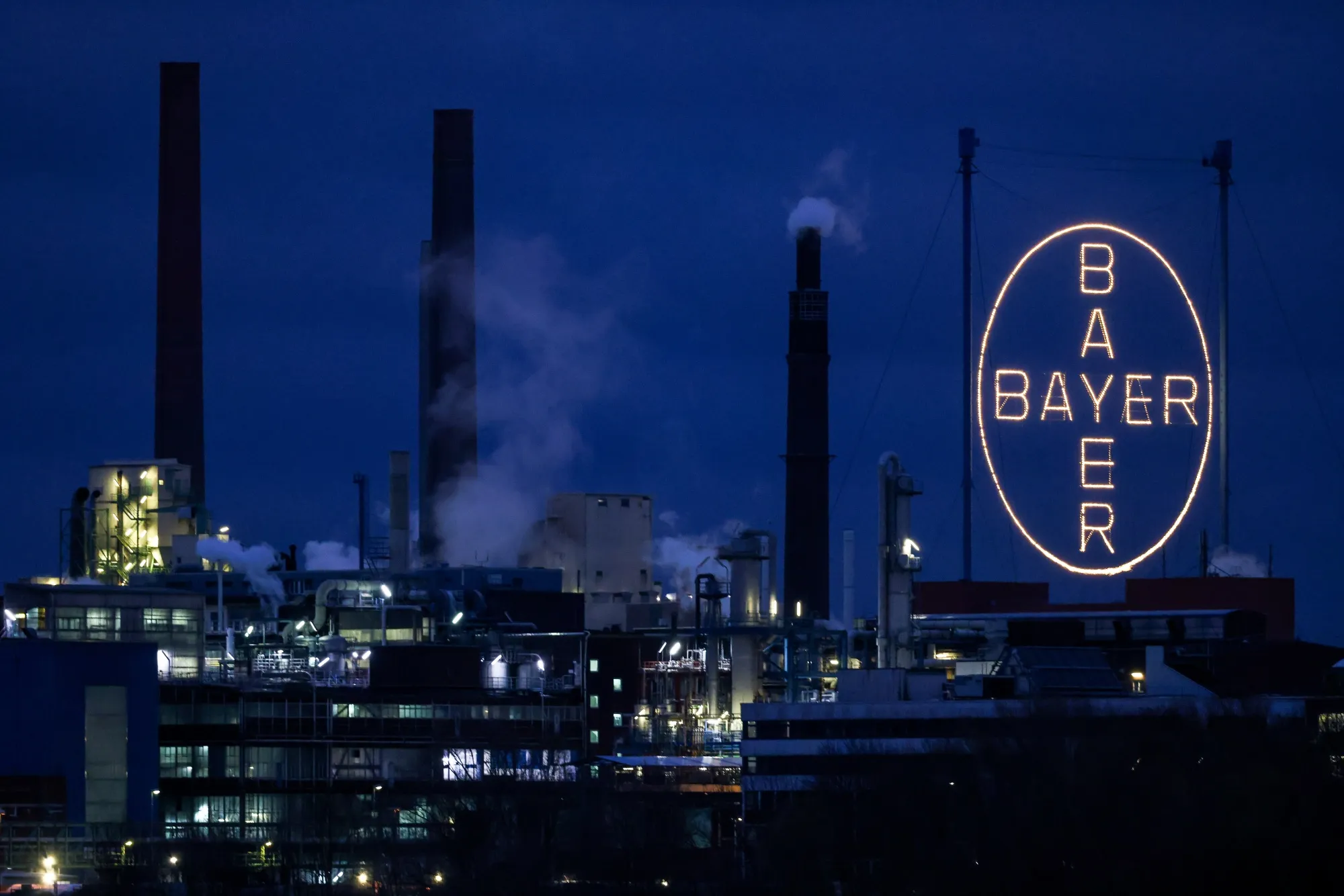 The headquarters of Bayer AG at Chempark in Leverkusen, Germany, in 2024.