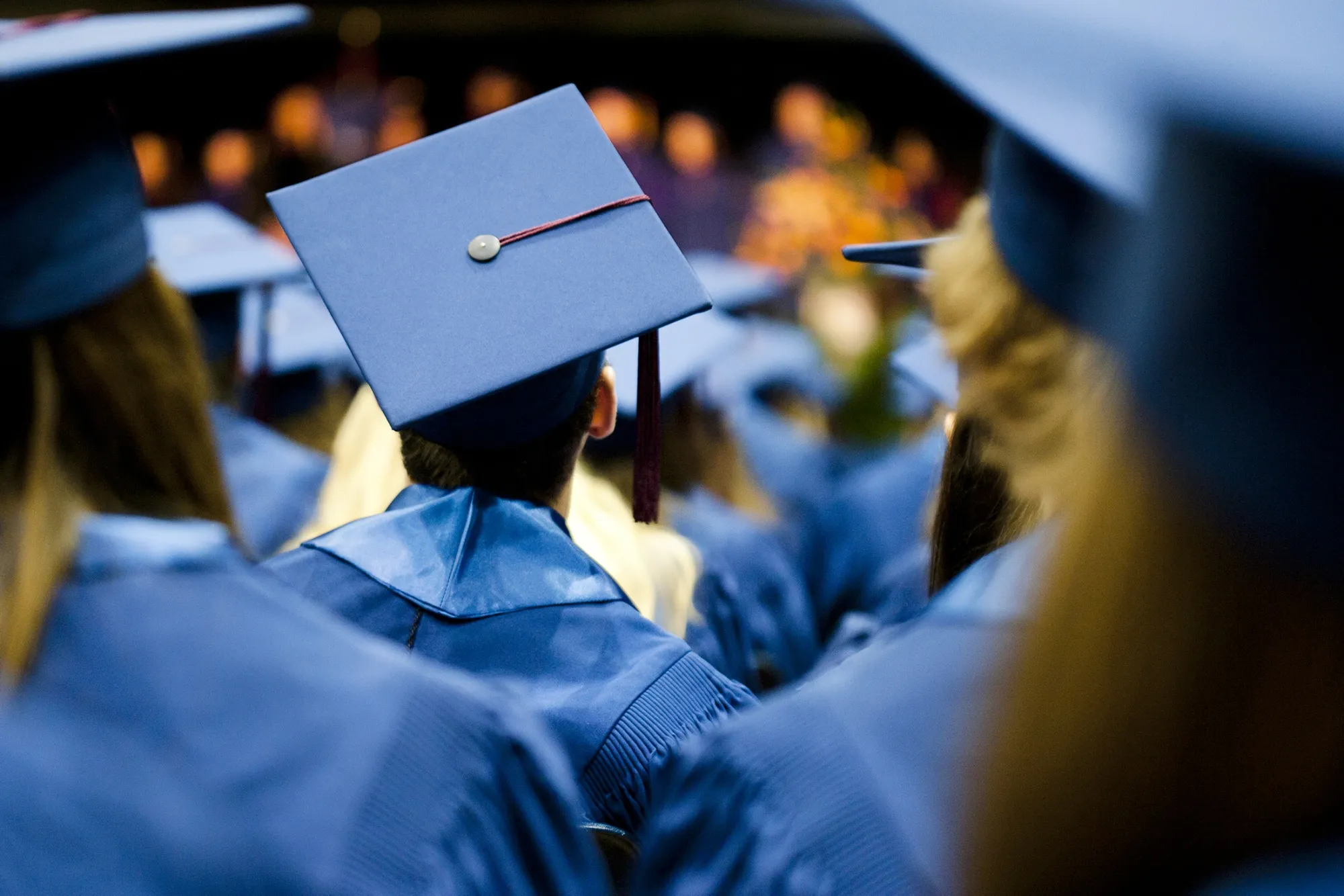 Unidentifable boy at graduation