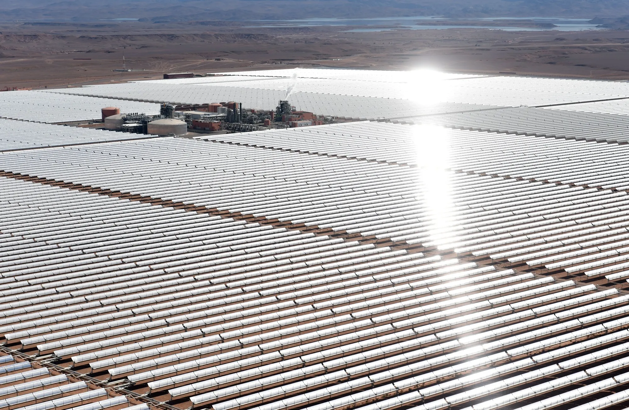 A solar farm in Morocco.