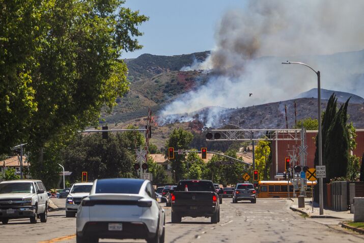 US-WEATHER-SANDY FIRE