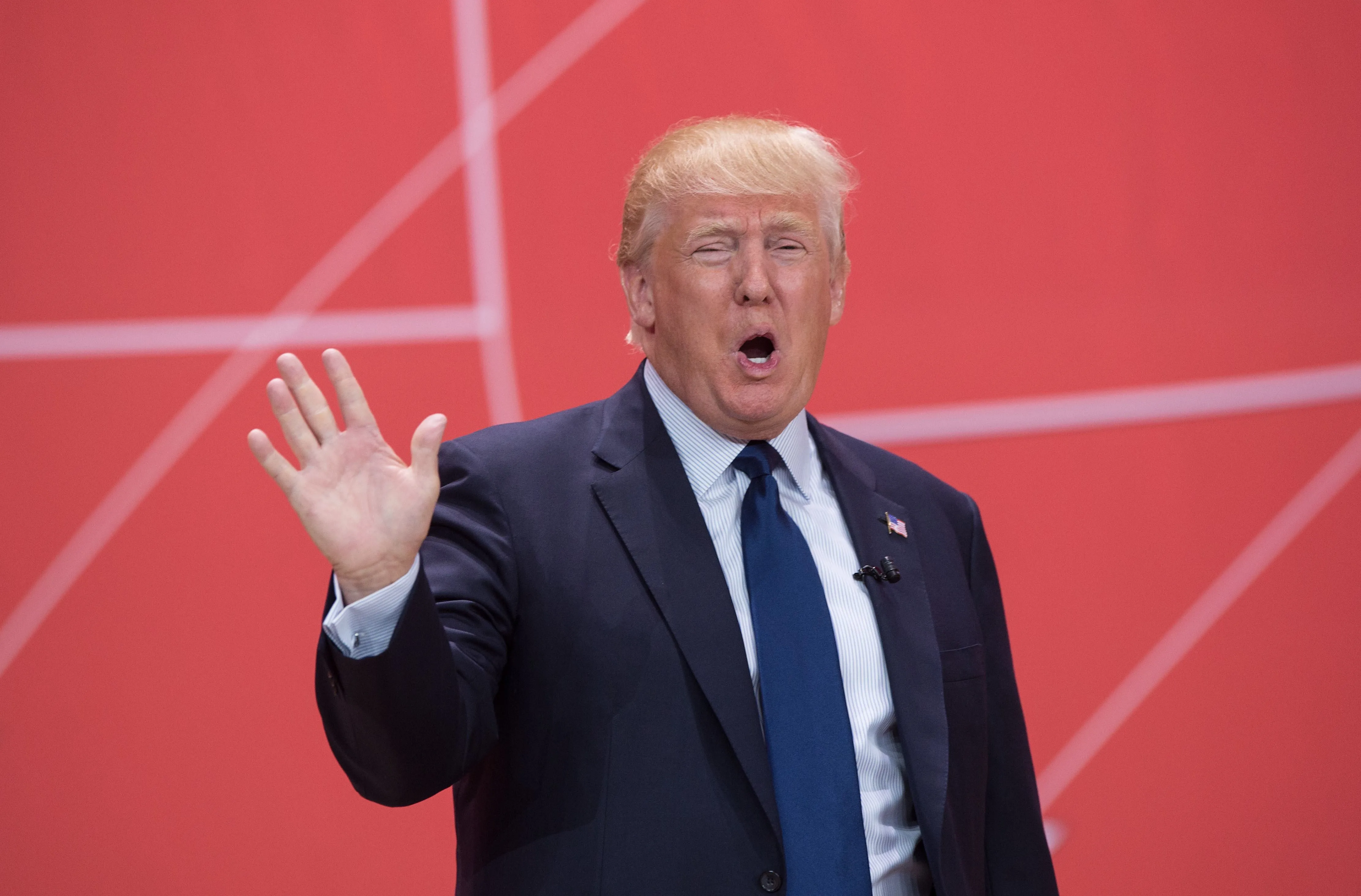 Donald Trump speaking to CPAC last month.
