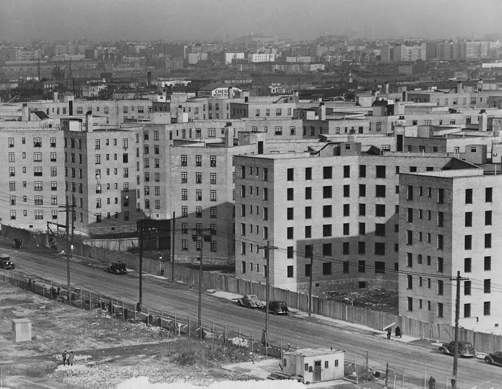 Queensbridge Houses, the largest public housing development in North America, circa 1938.
