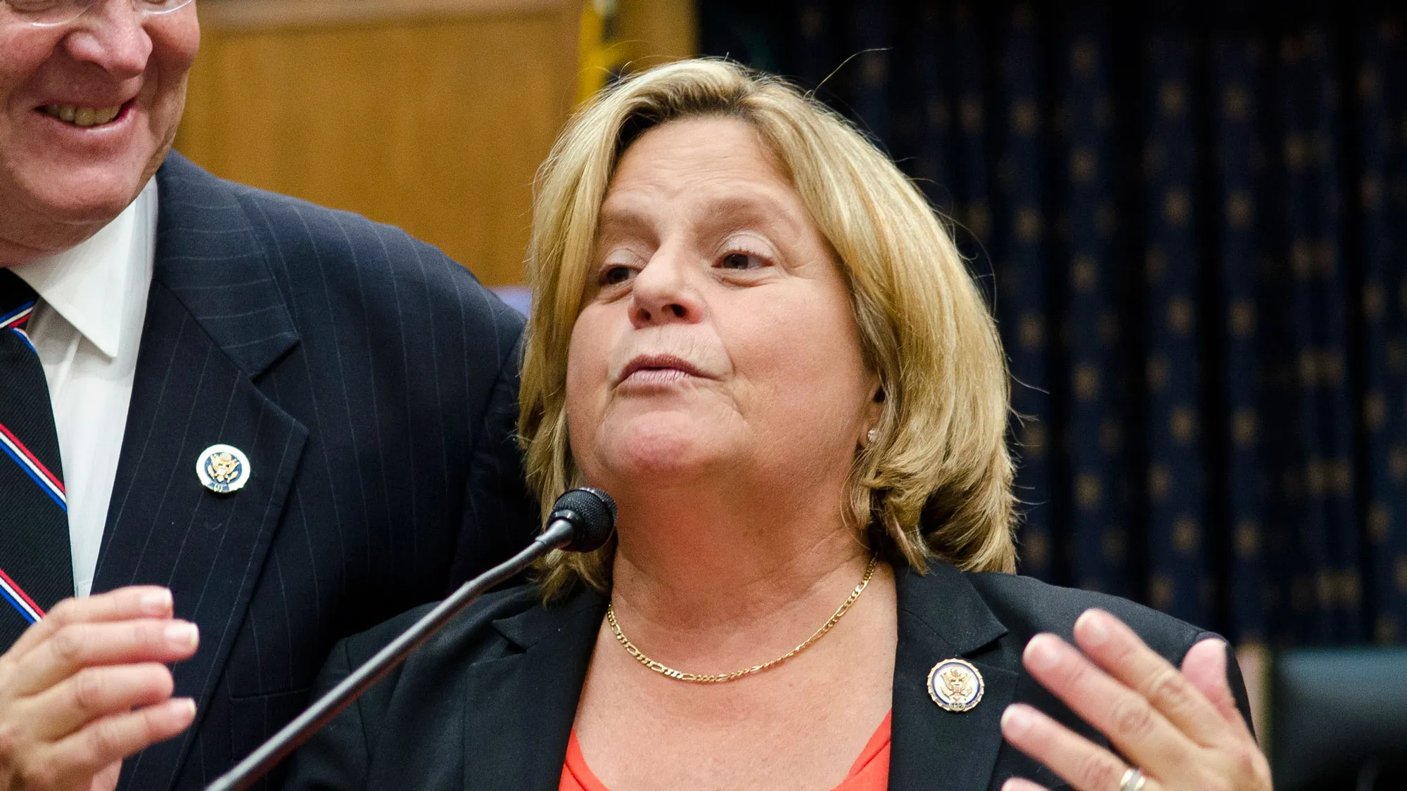 Ileana Ros-Lehtinen speaks during the Oxfam Sisters on the Planet Summit awards ceremony &amp; reception at the Rayburn House Office Building on March 7, 2012 in Washington
