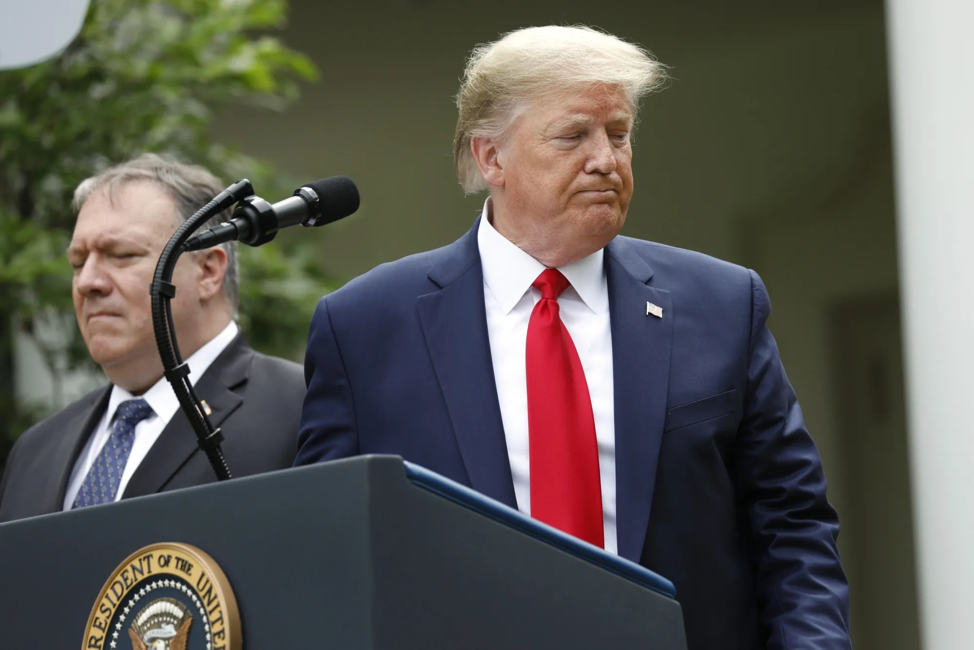 President Trump and Michael Pompeo.