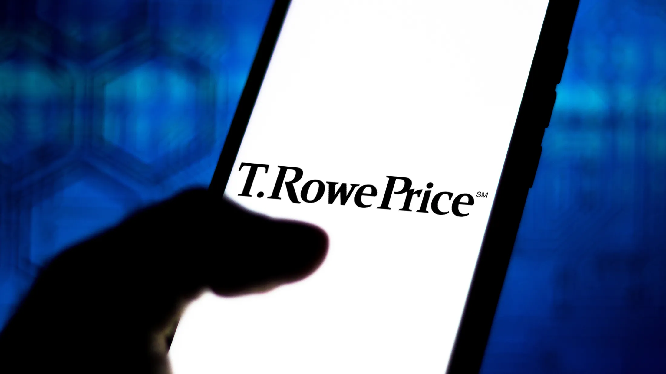 In this photo illustration the T. Rowe Price Group logo seen