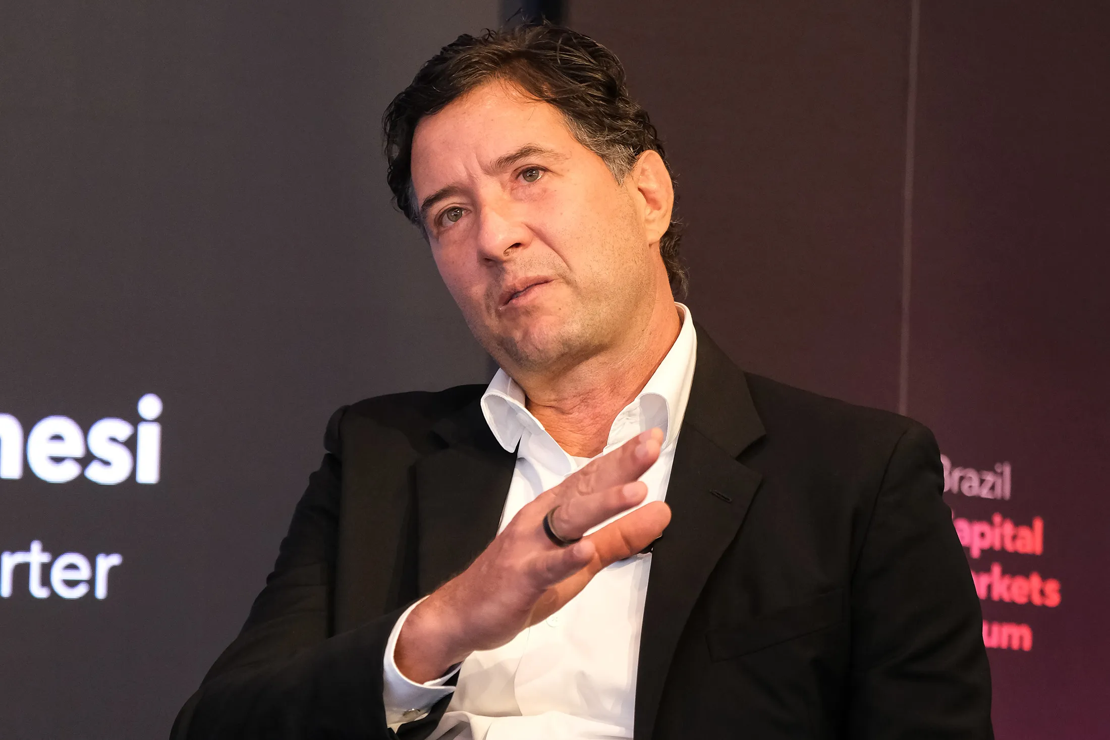 Andre Laport of Vinland Capital speaks at Bloomberg’s Brazil Capital Markets Forum in Sao Paulo on Oct. 6, 2022. 