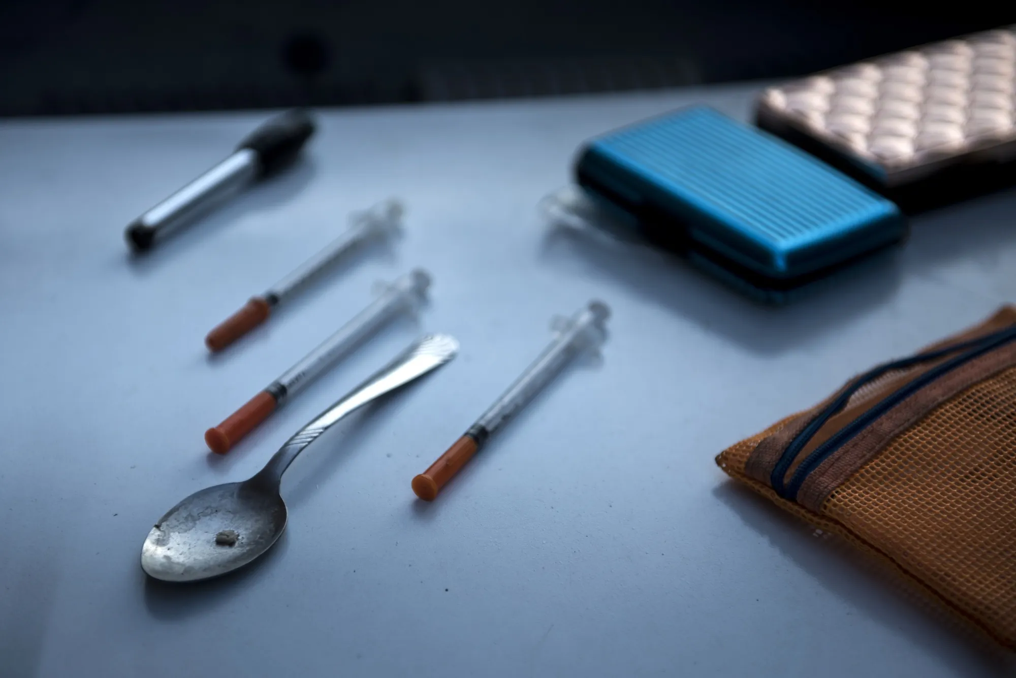 Drug paraphernalia found during a police search.