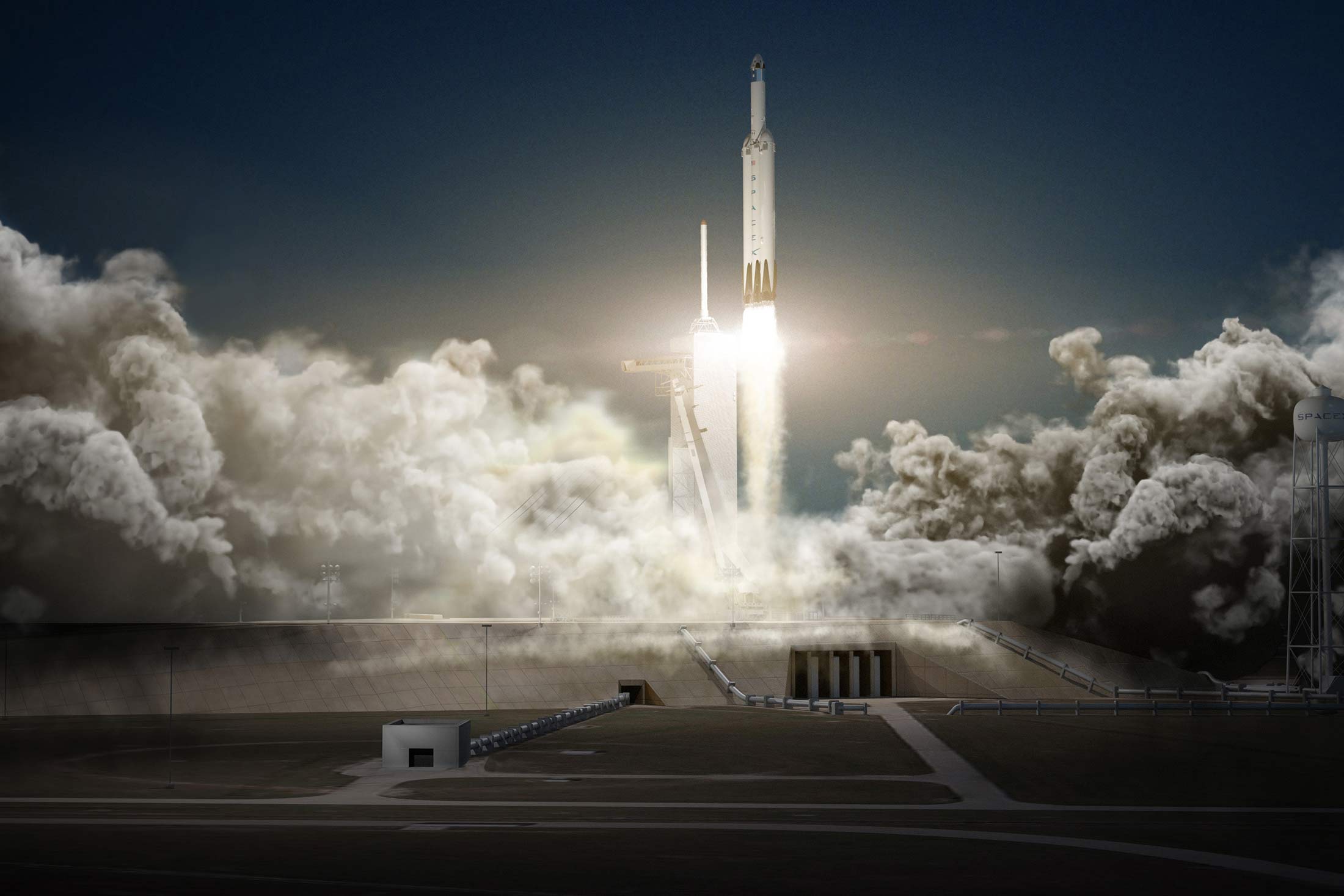 Falcon Heavy rendering
