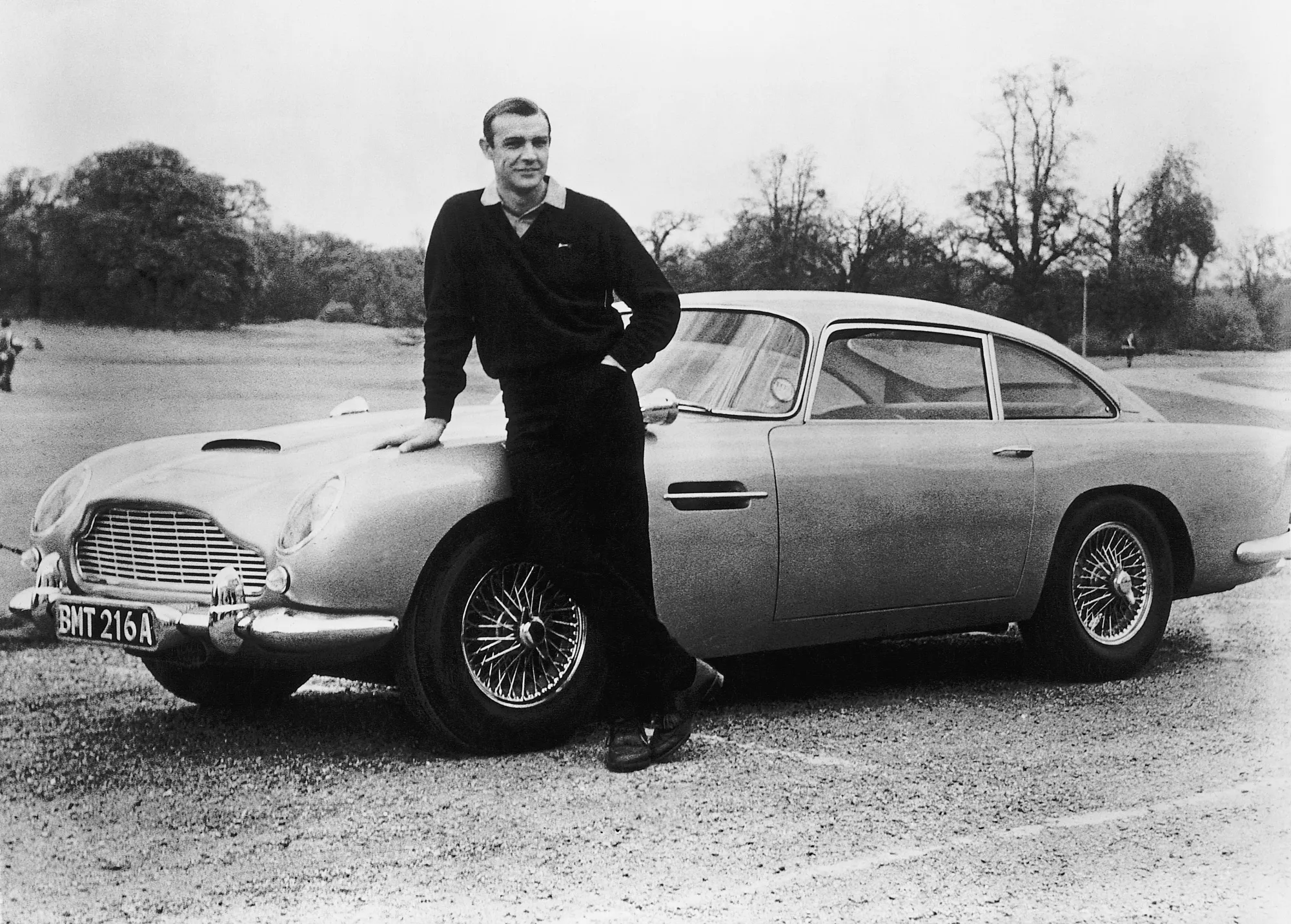 Actor Sean Connery, the original James Bond, is pictured here on the set of Goldfinger.