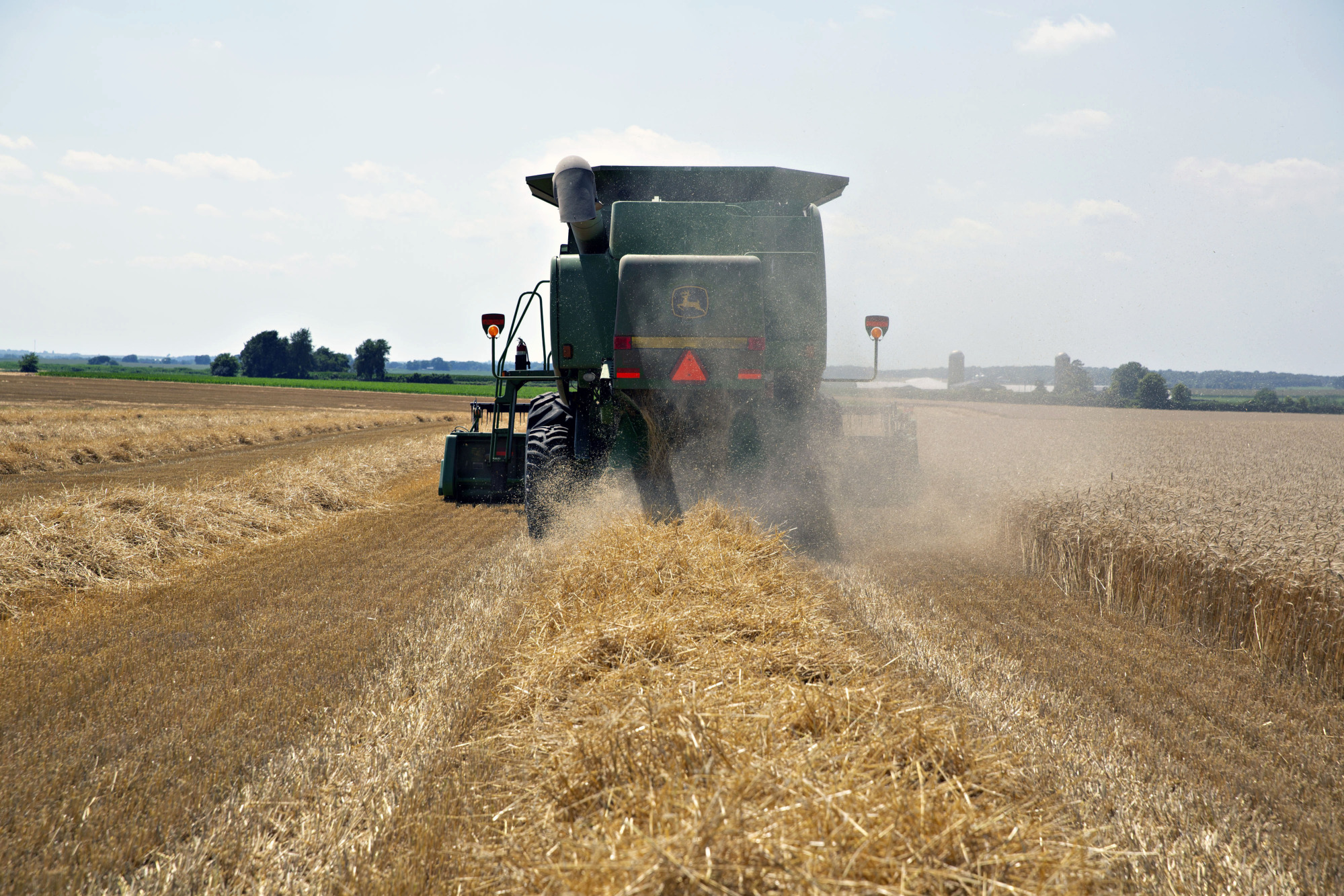 A wheat harvest in Dekalb, Illinois.