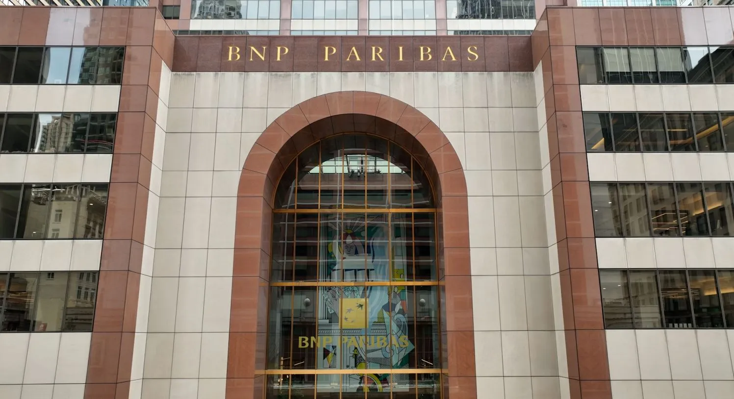 BNP name on the former Axa Equitable tower in New York City.