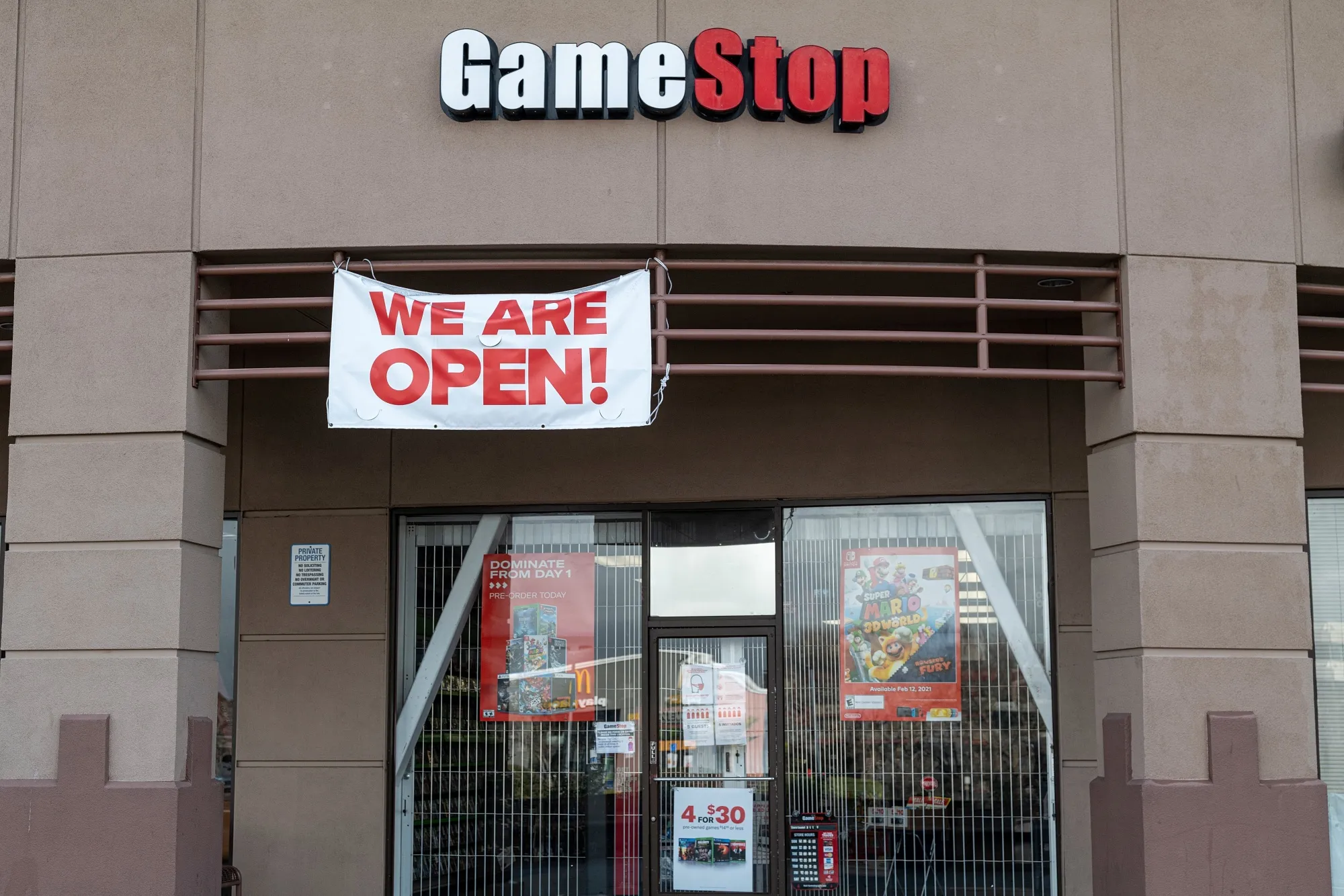 A GameStop store in San Pablo, California, on Jan. 27. The retailer’s&nbsp;breathtaking ascent showed no sign of slowing Wednesday, with bullish day traders keeping the upper hand over short sellers who started to capitulate.