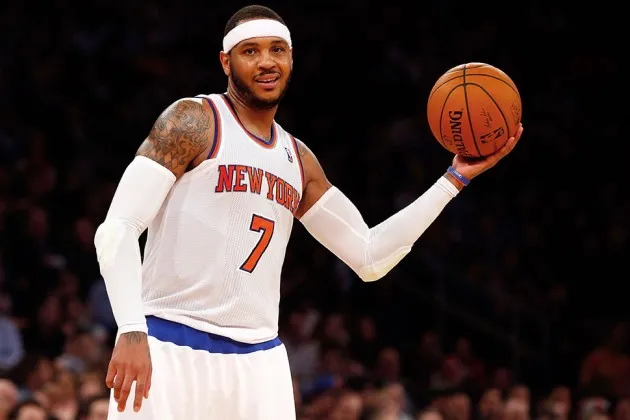 Carmelo Anthony on April 4 in New York
