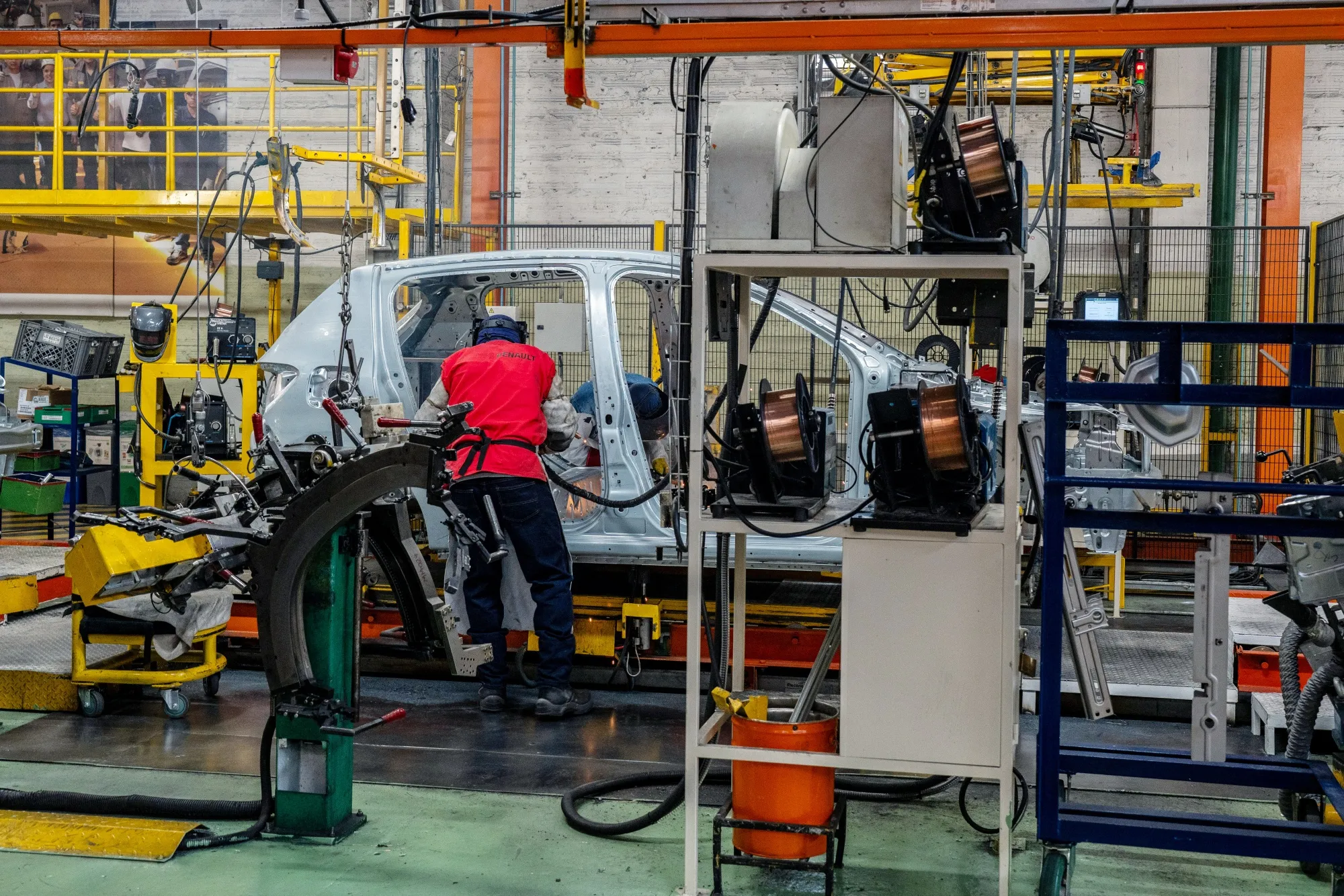 Workers at a Renault assembly plant.