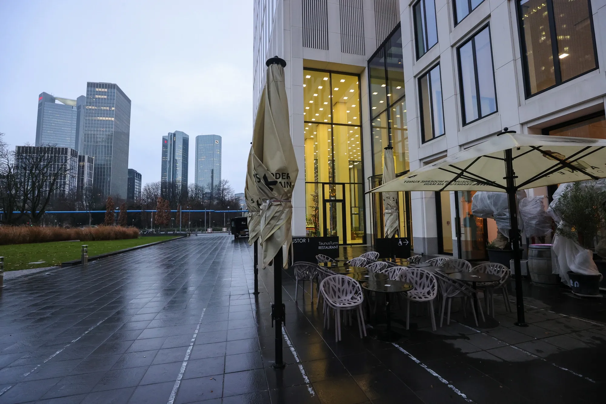 First Working Day of 2021 In Germany's Financial Capital 
