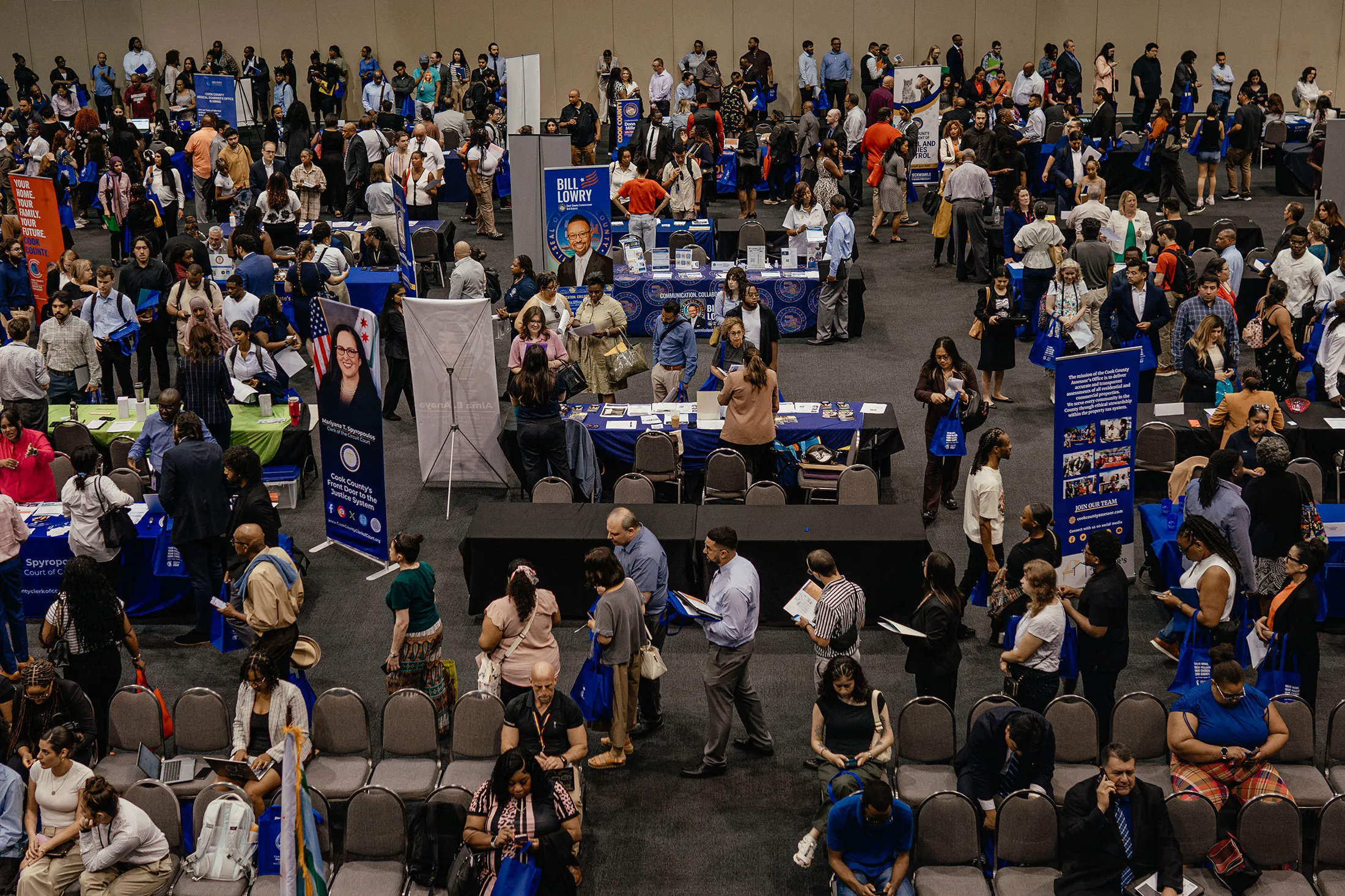 A job fair in Chicago in June.