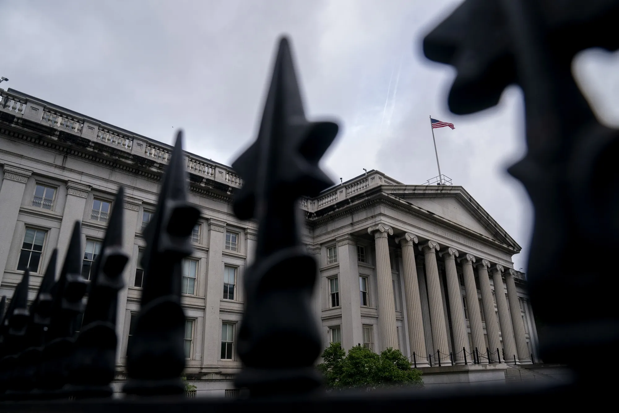 The US Treasury Department building in Washington, DC.