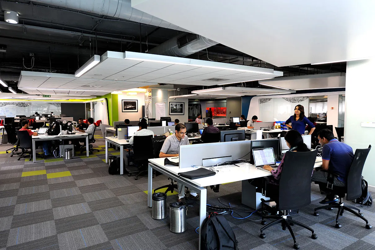Startups participate in the Microsoft Ventures Accelerator in Bengaluru, formerly known as Bangalore, India in 2014. Source: Microsoft Corp. via Bloomberg